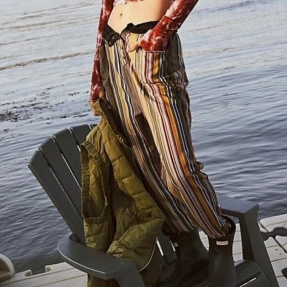 NWOT Free People Movement Side Step Striped Harem Jogger Pant size S - Picture 1 of 6